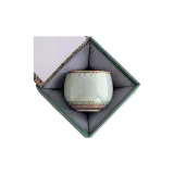 Ru Kiln Dunhuang Arhat Cup-Green[Gift Box Set]/200mL below