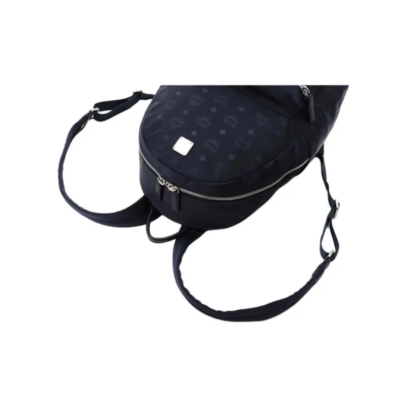 MCM Dieter Backpack Nylon Visetos Medium Navy-5