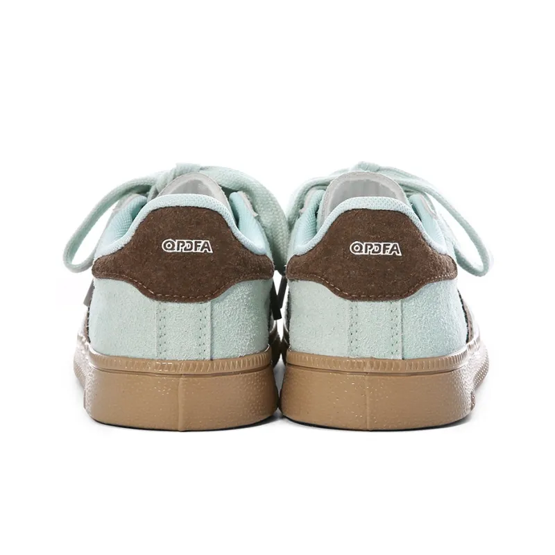 Lovely You Lightweight Wear-Resistant And Coverage Low-Top Skateboard Shoes Women's Green Brown-3