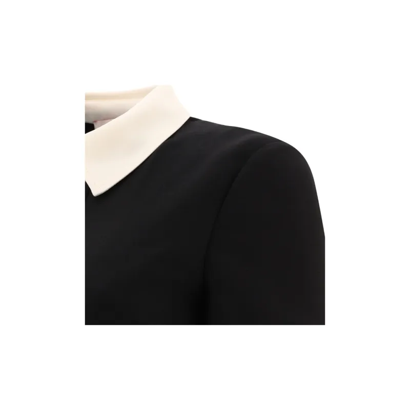 Valentino FW22 Short Sleeved Dresses Women's Black-3