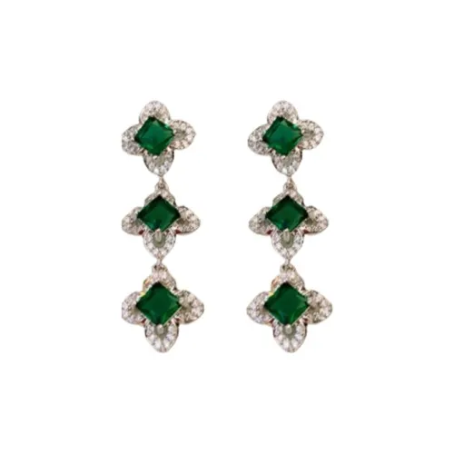 Drejew Copper Zircon Earrings Women's
