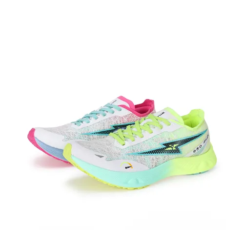 BYLEN Running Shoes Unisex Low-Top Light Grass Magnolia/Green Pink