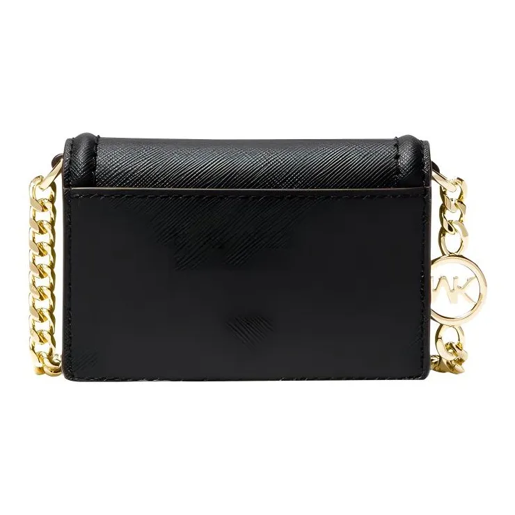 MICHAEL KORS Jet Set Saffiano Leather Shoulder Bag Crossbody Bag Small Size Women's Black-1