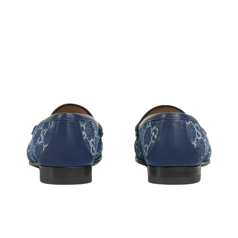 GUCCI Horsebit 1953 Loafers Women's Blue-4