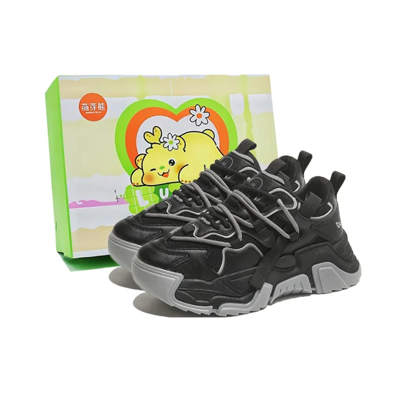 Budding Bear Anti-Slip Wear-Resistant Breathable Height Increasing Low-Top Chunky Sneakers Women's-18