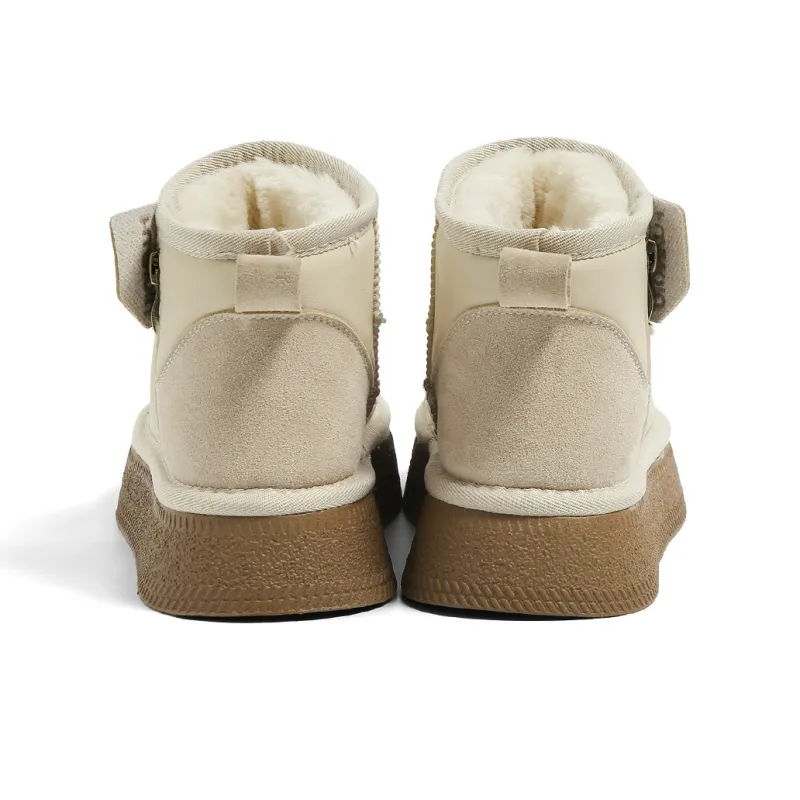 HUANQIU Warm Wear Resistant Slip Resistant Short Snow Boots Women's-13