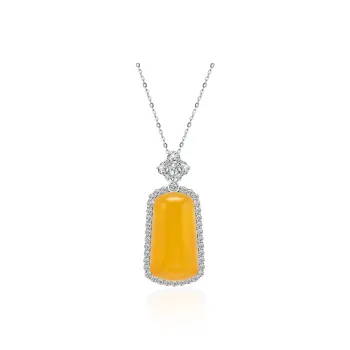 Diamond International Chalcedony Pendants Unisex