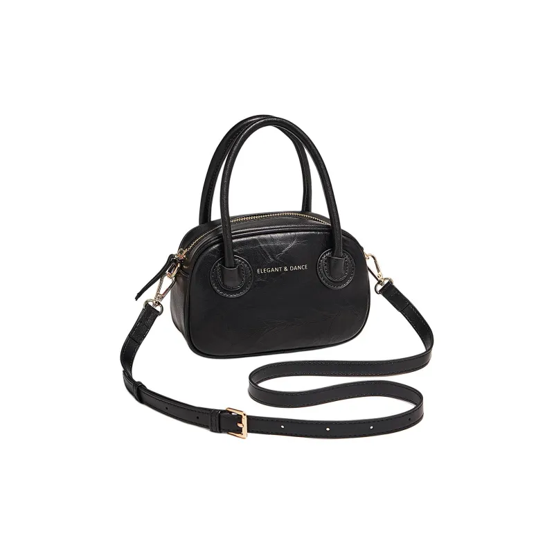 Marino Orlandi Hand-Woven Grain Cow Leather Shoulder Bag Portable Handheld Small Bag Regular Women's Black/Ecru-21