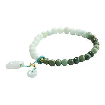 Emerald Bean Type Jadeite Bracelets Unisex