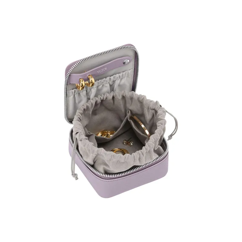 TUMI Leather Storage Bag Women's Purple-2