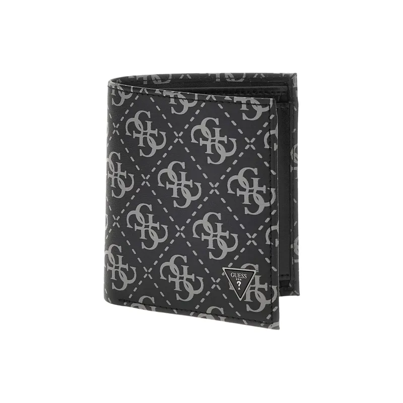 GUESS Genuine Leather Wallet Mini Men's Dark Gray-0