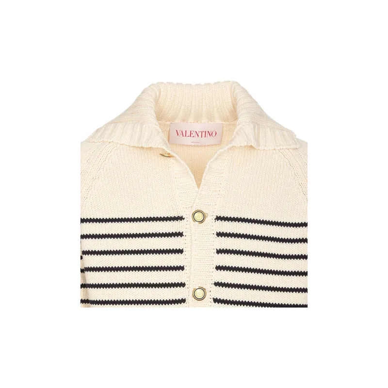 Valentino Striped Knit Cardigan-3