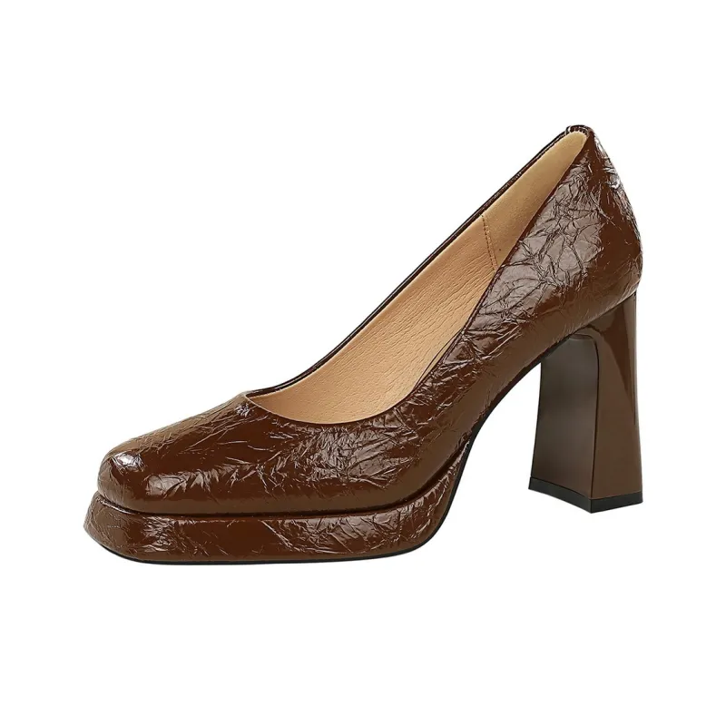 YAFEI XUANYU Chunky Heel High Heels 9CM Women's-6
