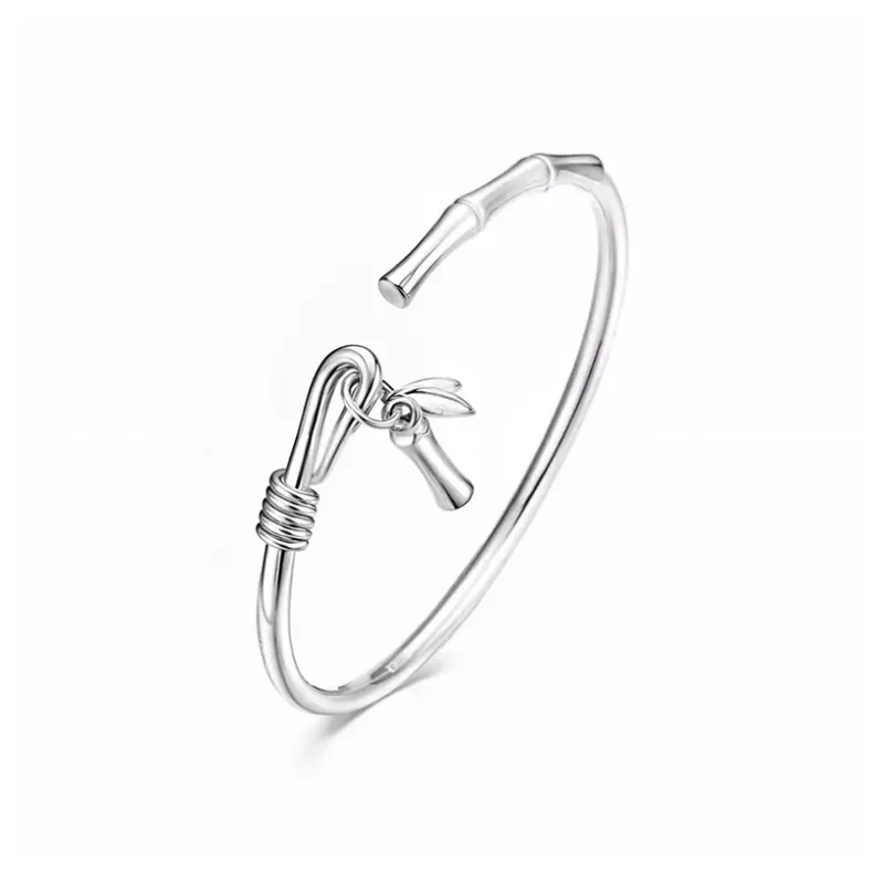 YUJIANDOUDOU 999 Fine Silver Sterling Silver Bracelets Women's-0