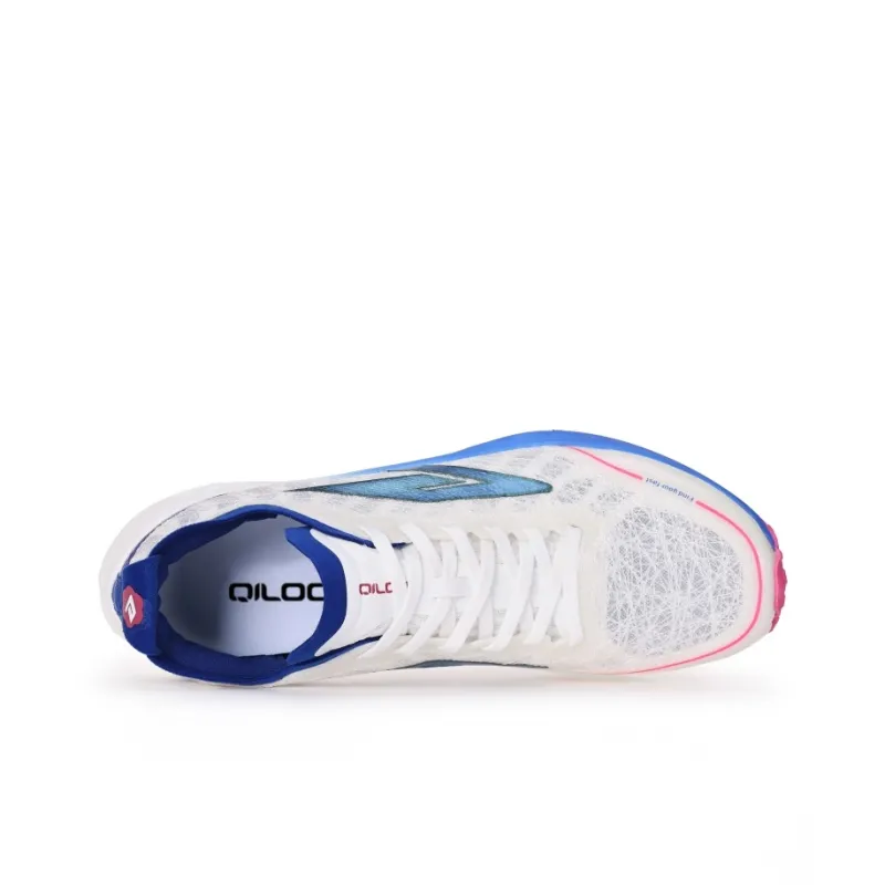 QILOO Slip Resistant, Abrasion Resistant, Breathable Low Top ETPU Technology Running Shoes Unisex Klein Blue-3
