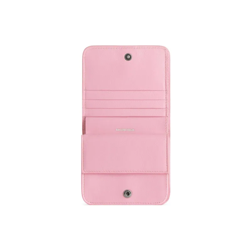 Balenciaga Lambskin Coin Purse, Card Holder Women's Pink-2
