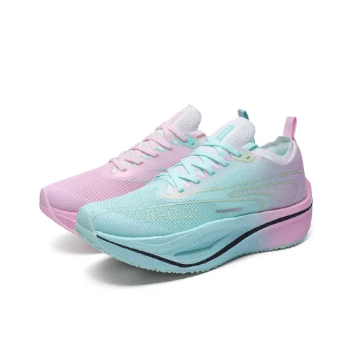 LPMX Running Shoes Men Low Top Pink Green Mismatched