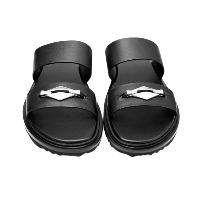 Jimmy Choo Slide Slippers Men's Black-4