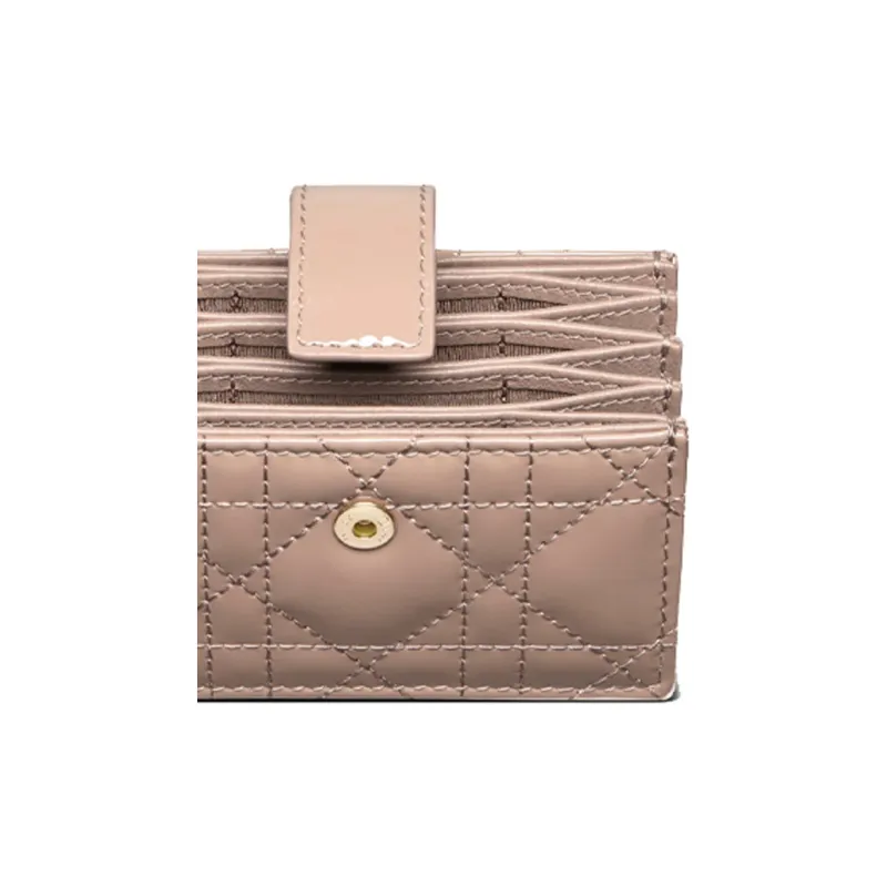 DIOR Lady Dior Cow Leather Card Holder Card Holder Women's Warm Taupe-4