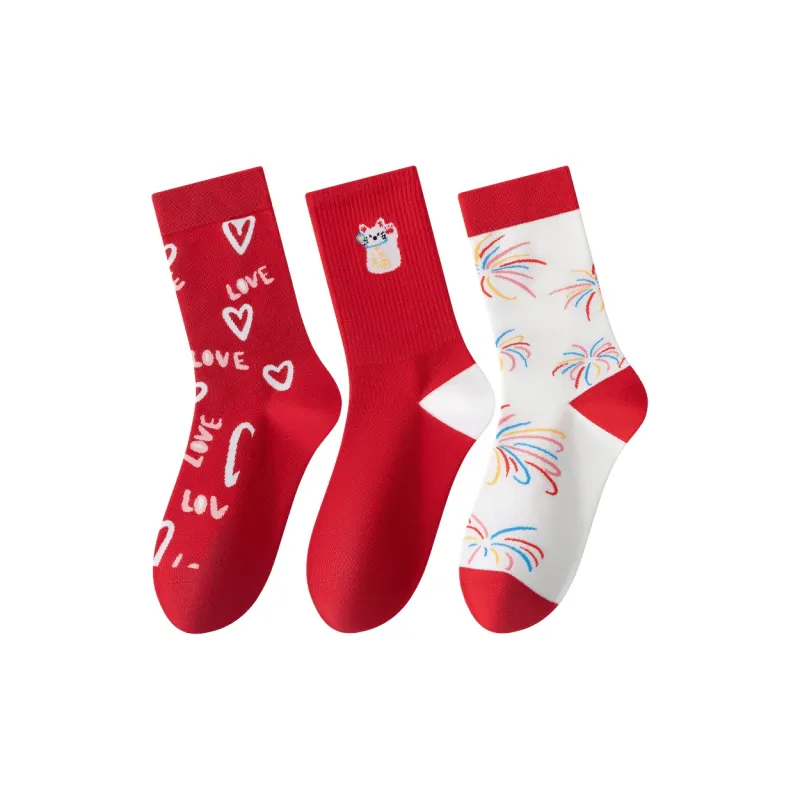 Caramella Mid Calf Socks Unisex Combo Set-13