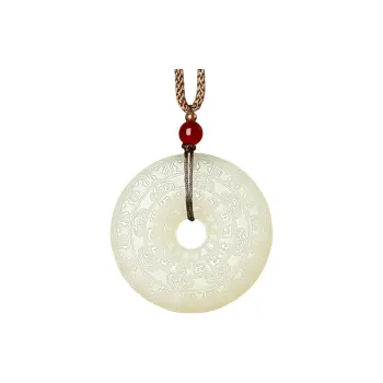 Beth Jewelry Hetian Jade Necklaces Pale Greenish White Jade Unisex