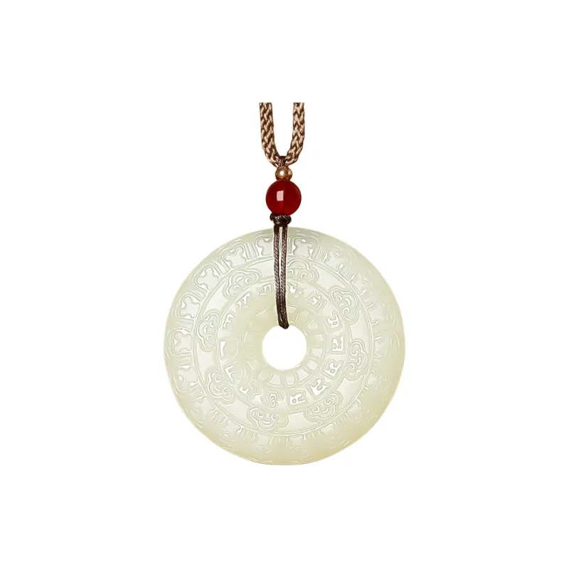 Beth Jewelry Hetian Jade Necklaces Pale Greenish White Jade Unisex-0