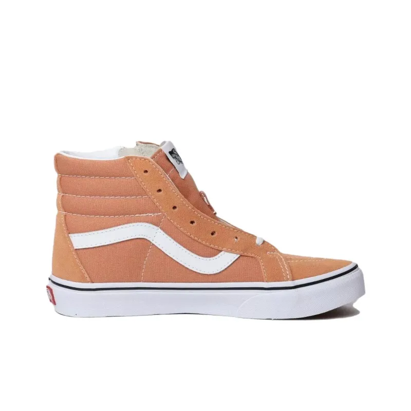 Vans Sk8 Hi Anti Slip Wear Resistant High Top Skateboard Shoes Women's Orange-1