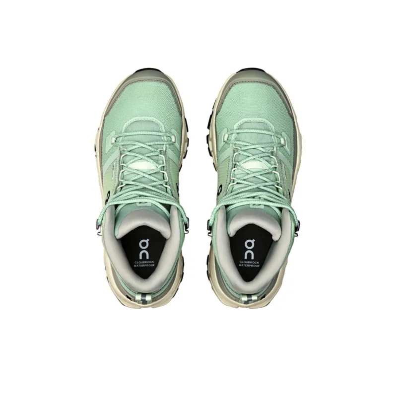 On Anti Slip Wear Resistant Mid Top Hiking Shoes Women's Green-3