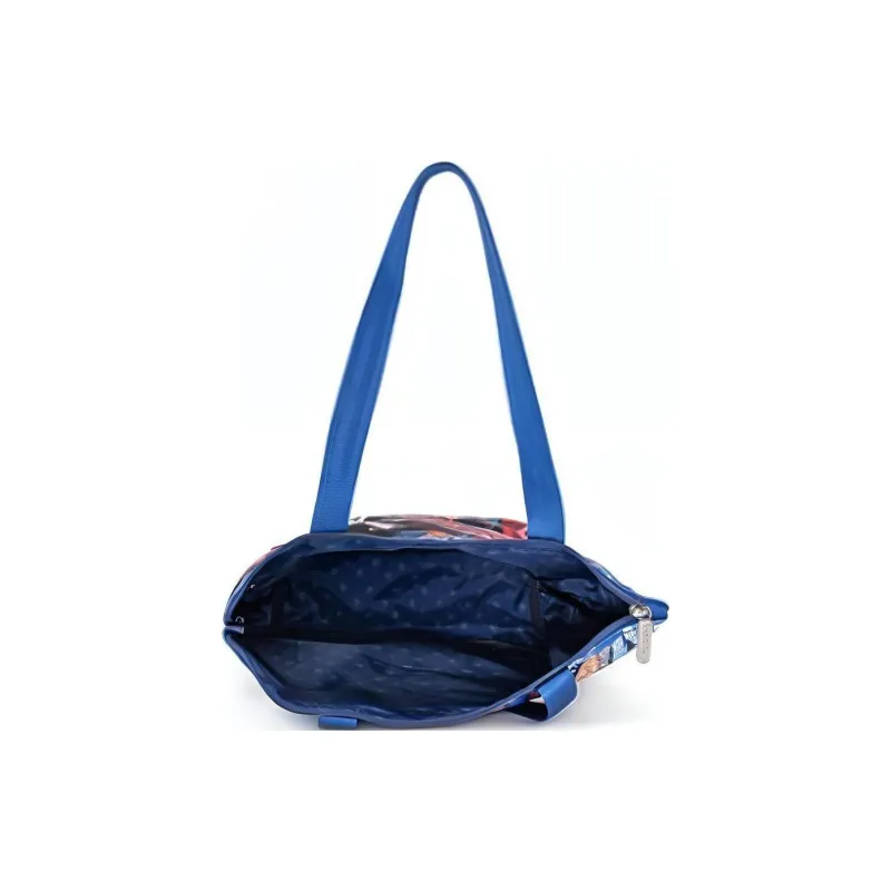 Skechers Fabric Tote Bag, Shopping Bag, Handbag, Shoulder Bag Large Size Unisex Blue & Multicolor-3