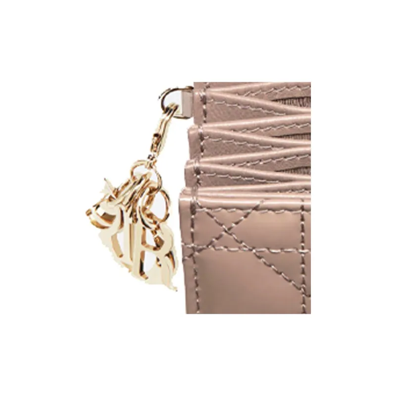 DIOR Lady Dior Cow Leather Card Holder Card Holder Women's Warm Taupe-5