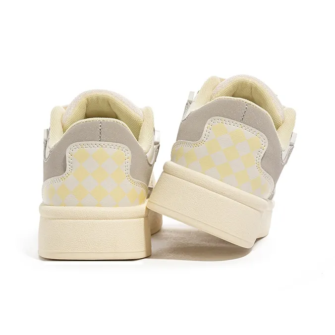 Babaya Anti Slip And Wear Resistant Breathable Low Top Kids' Skateboarding Shoes Yellow Gray Teenagers-6