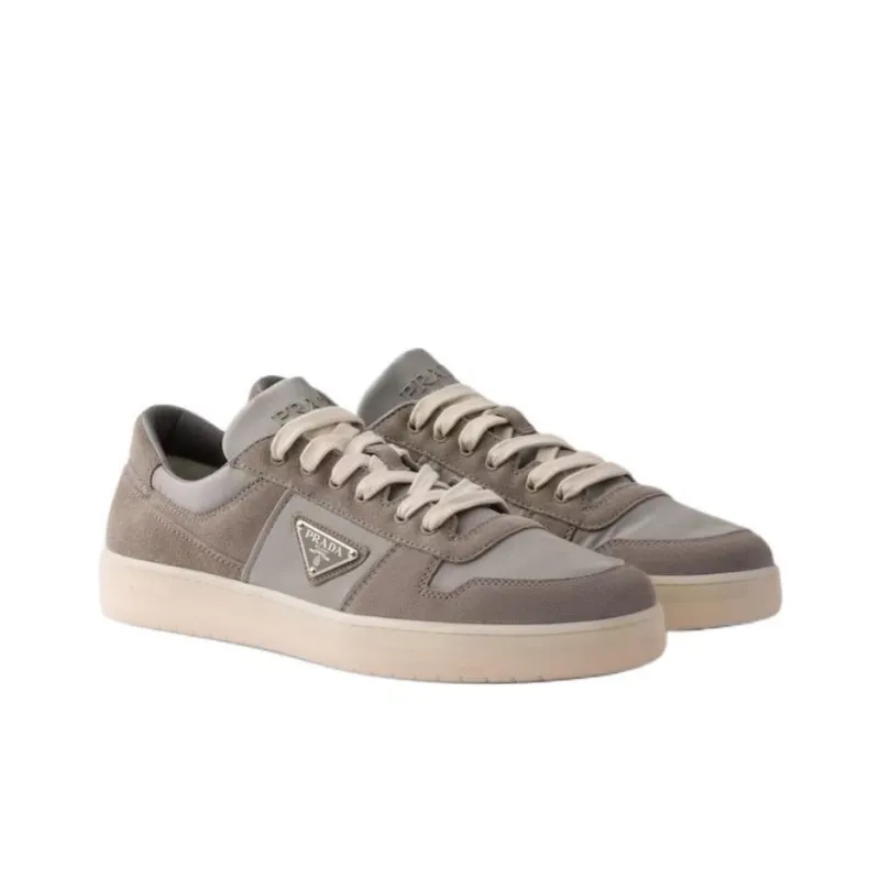 PRADA Downtown Low Top Skateboard Shoes Men's Gray-2