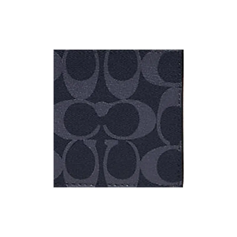 COACH Billfold Wallet Leather Wallet Men's Navy Blue-3
