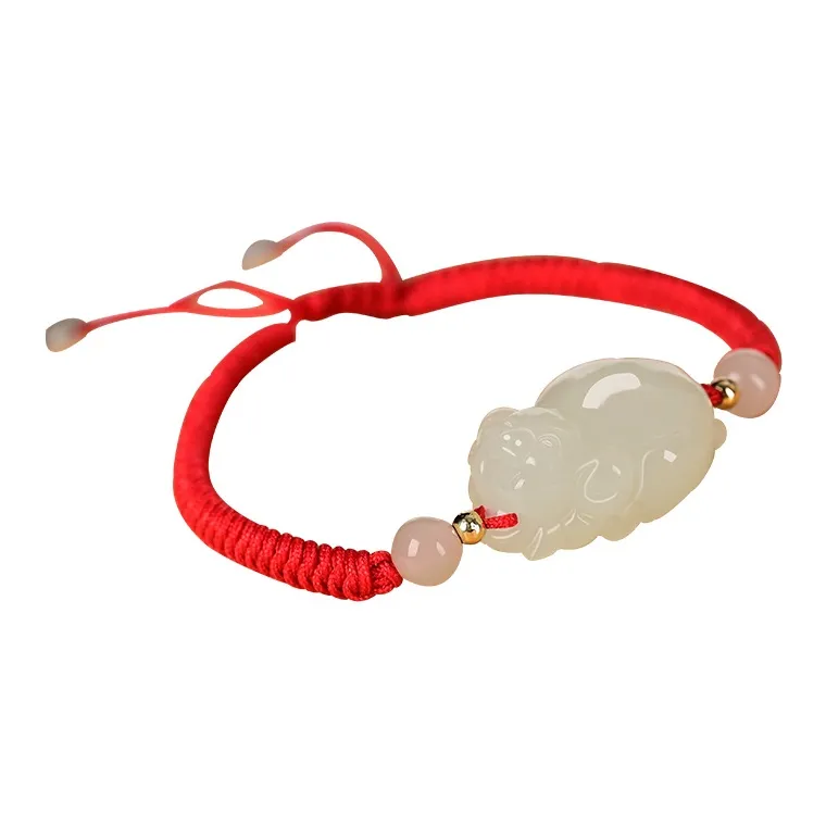 KUNYUYAO Hetian Jade Bracelets Pale Greenish White Jade Unisex-46