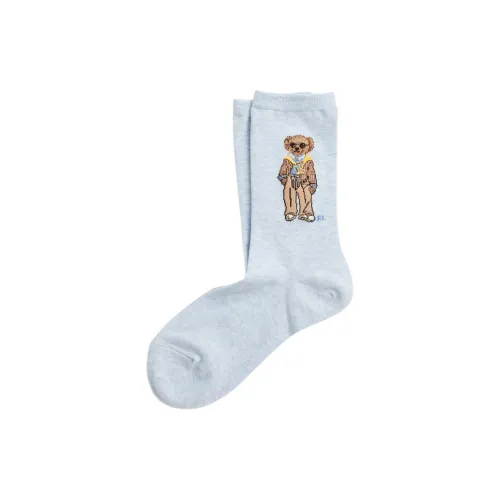 Polo Ralph Lauren FW24 Mid-Calf Socks Women's 1 Pack Blue