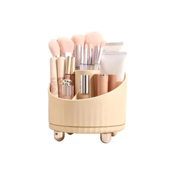 Mabalo Vanity Table With Lipstick Eyeshadow Palette And Makeup Brush Storage Box