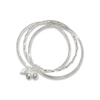 Hui Xuan Charm 999 Fine Silver Bangles Women's