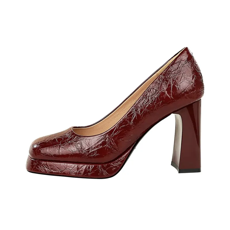 YAFEI XUANYU Chunky Heel High Heels 9CM Women's-3
