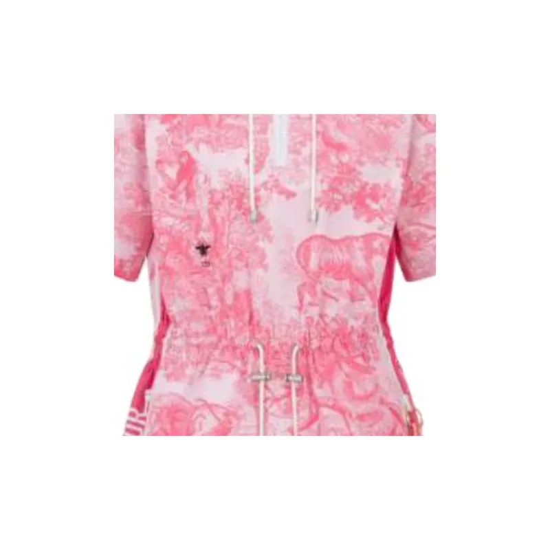 DIOR Robe Courte À Capuche Dioriviera Short-Sleeved Dresses Women's Pink-3