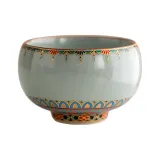 Ru Kiln Dunhuang Meditation Cup-Green/200mL below