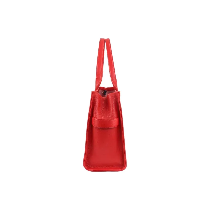 MARC JACOBS Full Grain Leather Tote Bag, Shopping Bag, Shoulder Bag, Handbag Large Size Women's Red-3