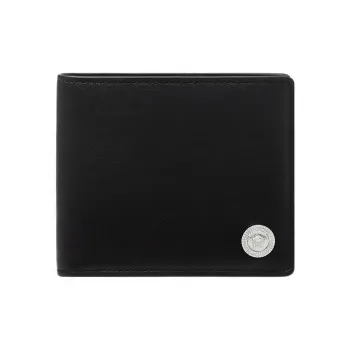 VERSACE MEDUSA BIGGIE Series Cow Leather Wallet Men's Black