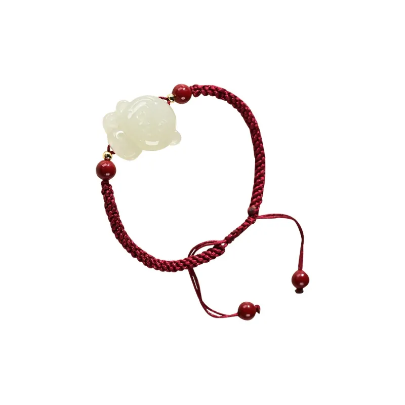 KUNYUYAO Hetian Jade Bracelets Pale Greenish White Jade Unisex-27