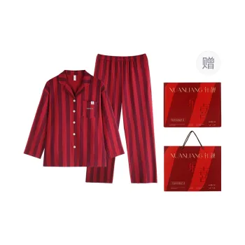 Xuan Liang Pajama Set Women's Gift Box Set Maroon