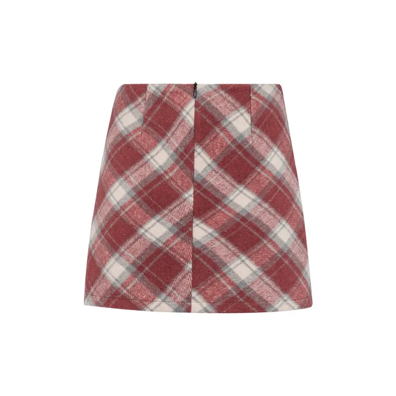 RIMUXINGHE Casual Short Skirts Women's Red-1