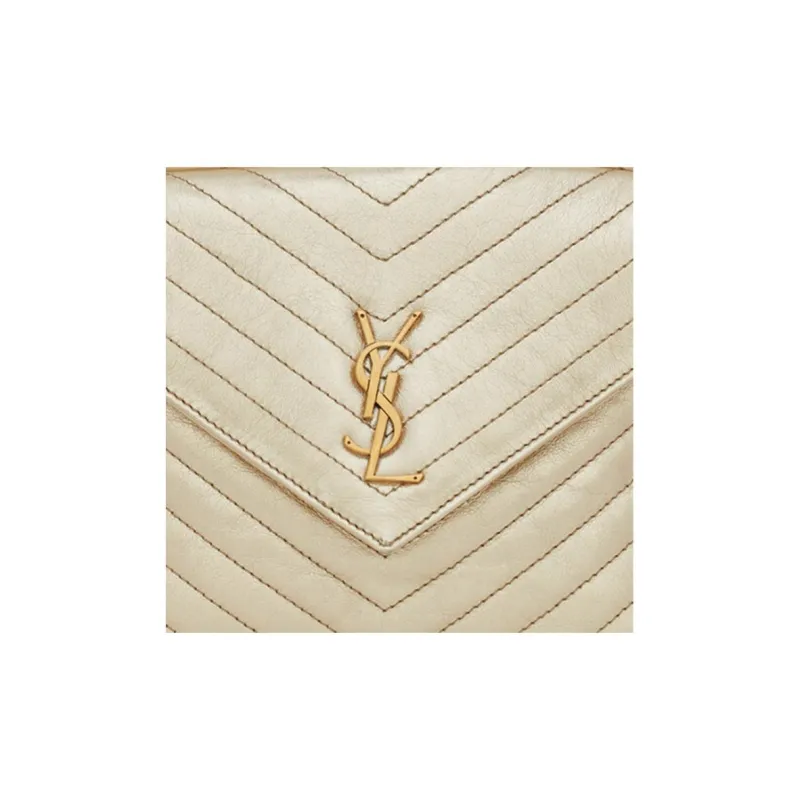 SAINT LAURENT Calfskin Backpack Women's Light Pink/Light Gold-3