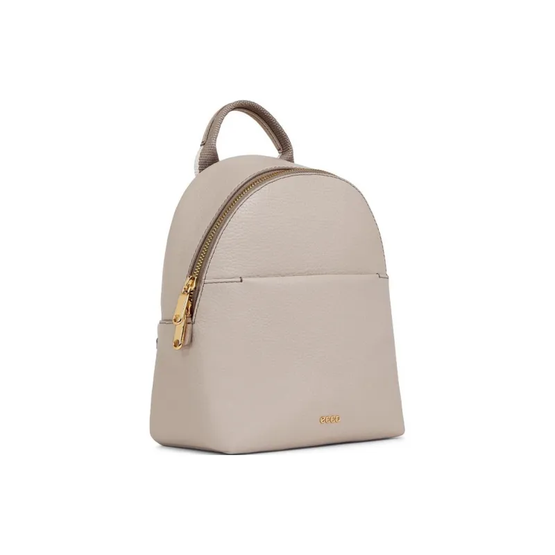 Ecco Cow Leather Backpack Small Size Women's Taupe-1