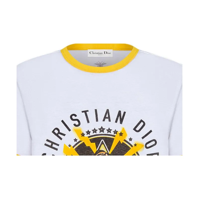 DIOR FW22 T Shirt Women's Yellow White-2