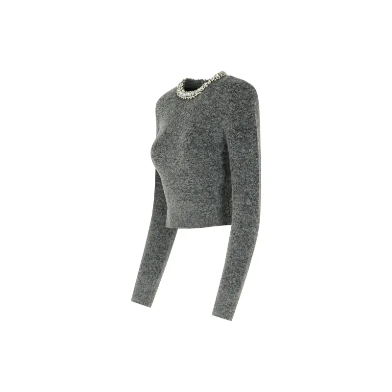 Self portrait Embellished Knitted Top-2