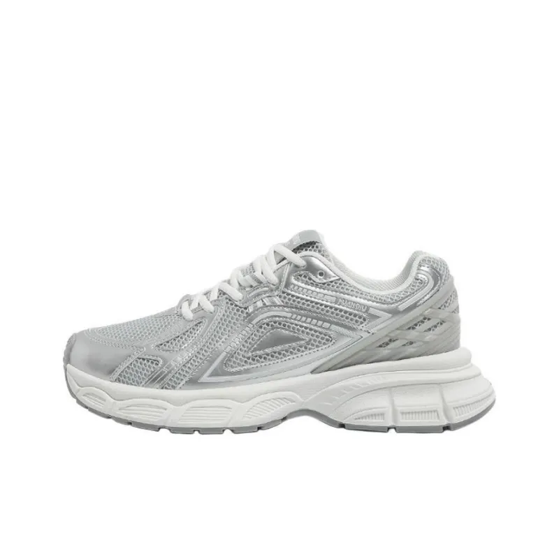 HUANQIU Durable Warm Low Top Chunky Sneakers Men's Silver-0